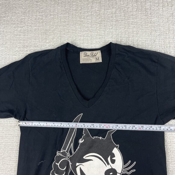 Y2K Dom Rebel Montreal Designer Felix the cat Punk Graphic T-shirt Men M READ - Picture 6 of 16